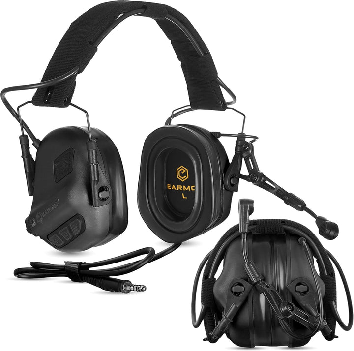 Elektronisches Helm-Headset mit Gehörschutz 22 dB NRR IPX5 Mikrofon