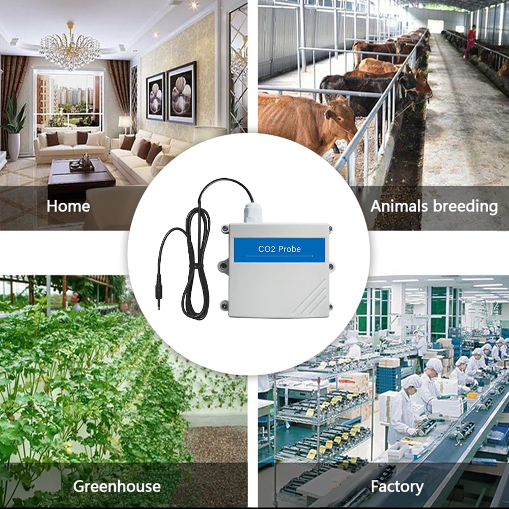 CO2-Sensor Industrie 0–10.000 ppm mit 3 m Kabel für Gewächshaus - Bild 3
