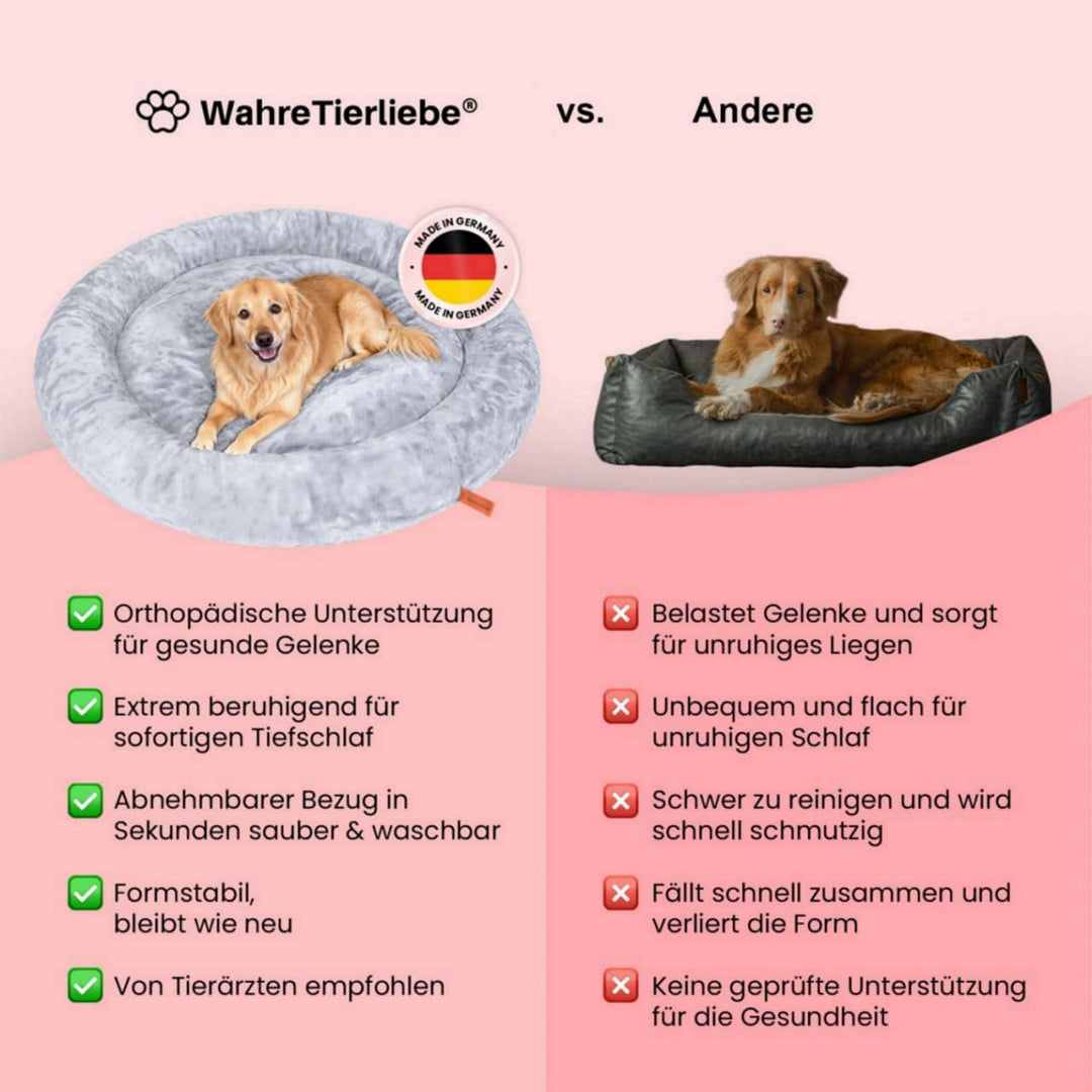 Orthopädisches Hundebett mit hohem Rand, waschbar, Made in Germany - Bild 7