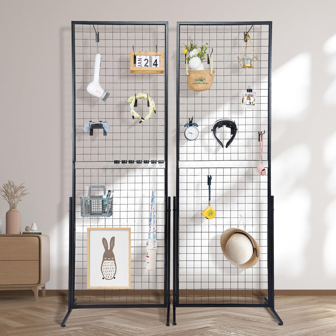 Gitter-Wandpaneel Set faltbar 2er-Set mit Haken fuer Messen und Retail - Bild 8