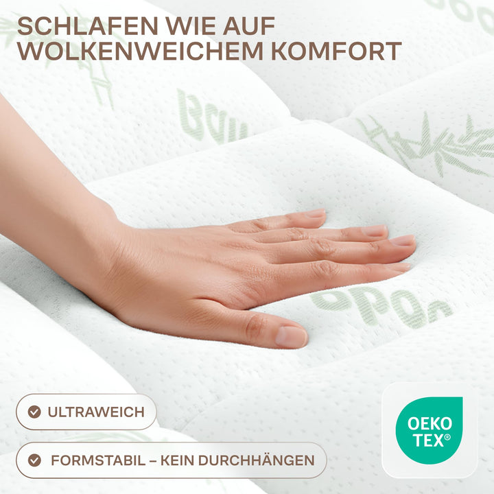Matratzenschoner 140x200 cm Bambusviskose kühlend atmungsaktiv - Bild 2