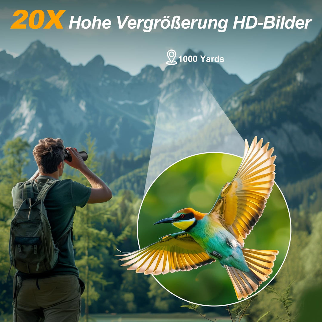 Fernglas 20x52 HD mit FMC-Objektiv und BAK-4-Prisma für Jagd und Wandern - Bild 6