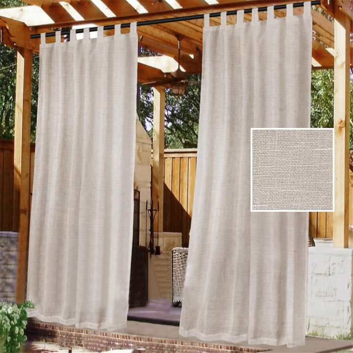 Outdoor Vorhänge Leinen 2er-Set 132x213 cm für Terrasse und Pergola