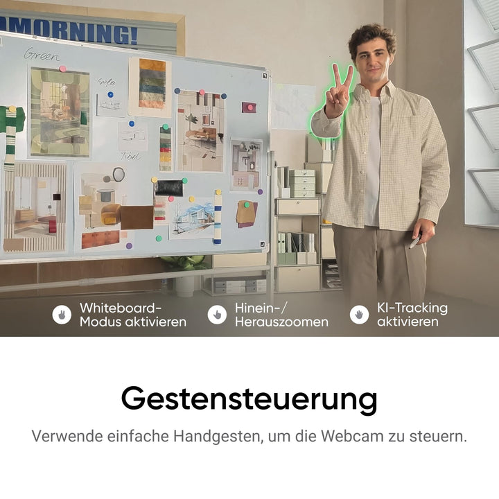 4K Webcam mit 1/2"-Sensor, KI-Tracking &amp; Stativ-Bundle für PC/Mac - Bild 7