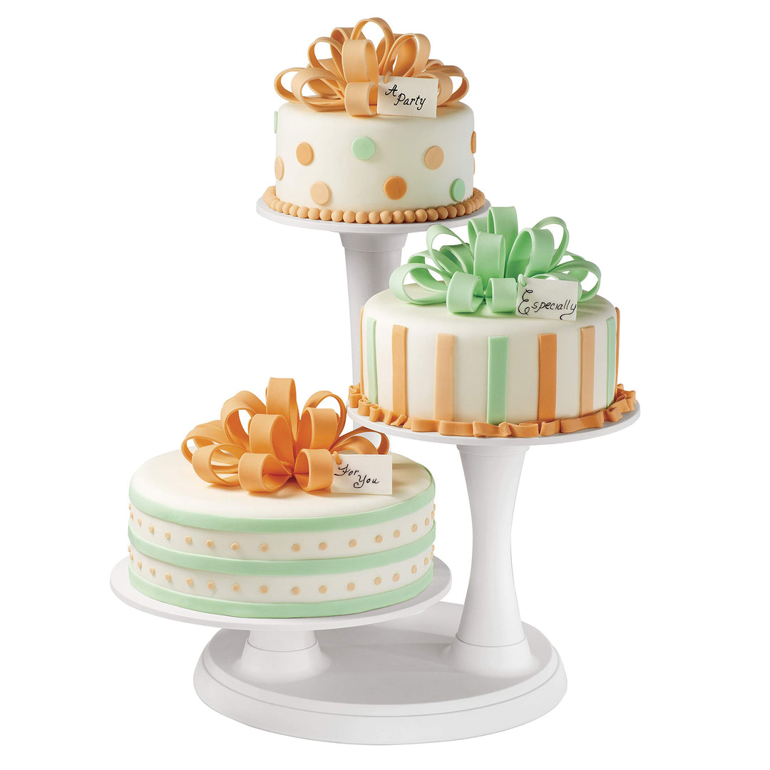 Tortenständer 3-stöckig Kunststoff weiss für Torten &amp; Cupcakes - Bild 6