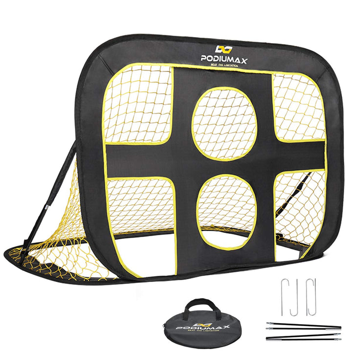 Fussballtor 2-in-1 Pop-up 120x80x80 cm mit Zielzonen Indoor/Outdoor - Bild 9