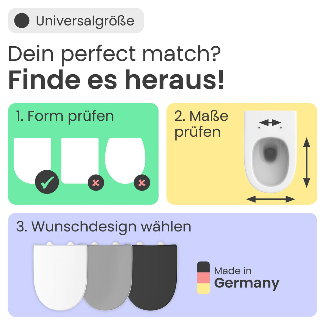 WC-Sitz D-Form Duroplast Manhattan Grau mit Absenkautomatik - Bild 6