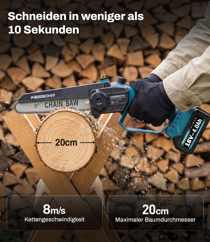 Akku-Kettensäge 20 cm bürstenlos Makita 18V kompatibel - Bild 3