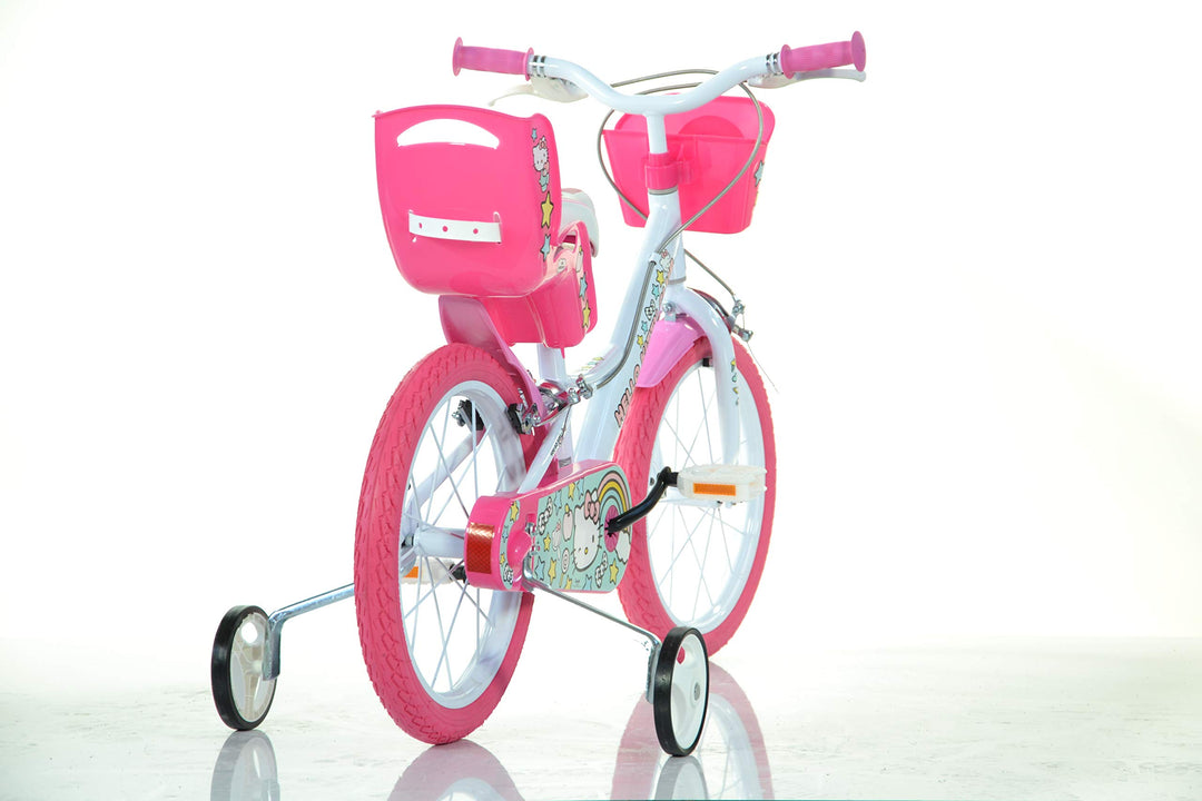 Kinderfahrrad 14 Zoll Mädchen mit Korb und Puppensitz Hello Kitty - Bild 2