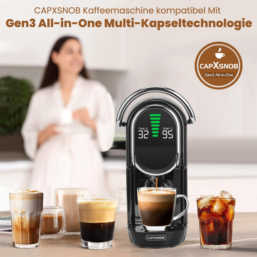 Kapselmaschine 5-in-1 für Nespresso Dolce Gusto ESE-Pad 20 Bar 1450W - Bild 5