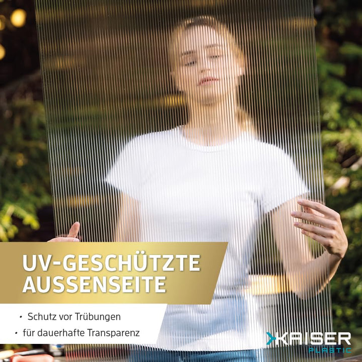 Gewächshausplatten Polycarbonat 6mm 12er Set 605x1210mm transparent - Bild 4