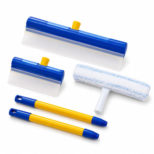 Fensterabzieher Set 20 cm & 30 cm mit Einwascher und Wasserauffangtank