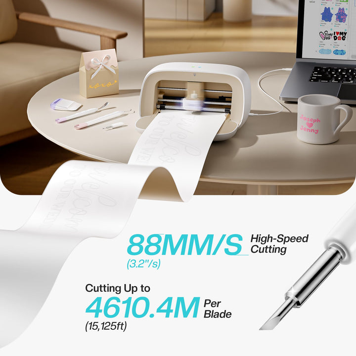 Schneideplotter Mini mit Bluetooth, USB, Einsteiger-Set, beige - Bild 7