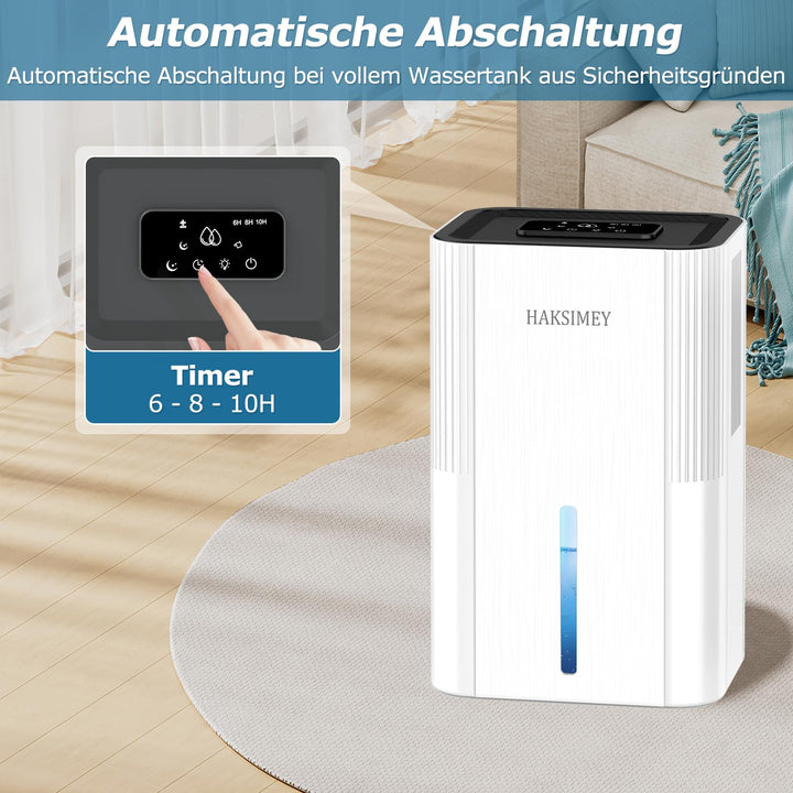 Luftentfeuchter elektrisch 2800ml mit Timer und LED-Licht für Schlafzimmer - Bild 7