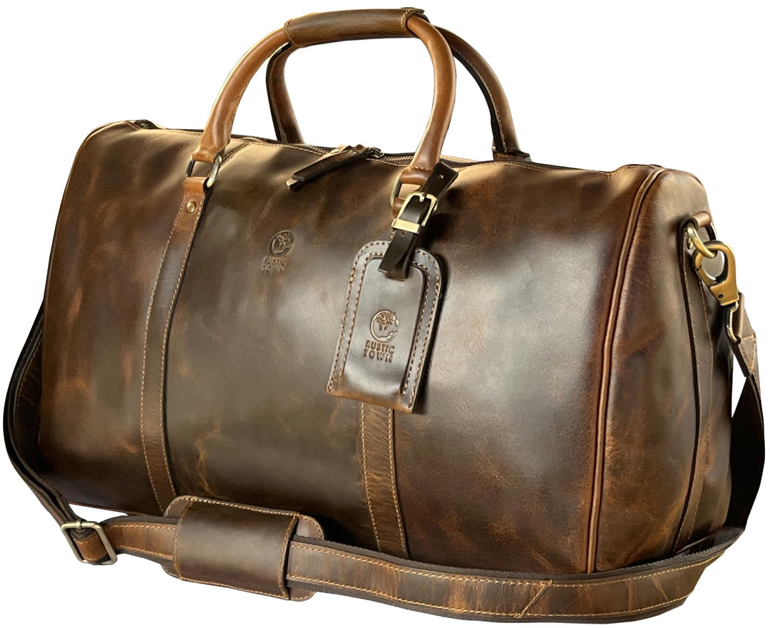 Reisetasche Herren Echtleder Büffelhaut Weekender Handgepäck