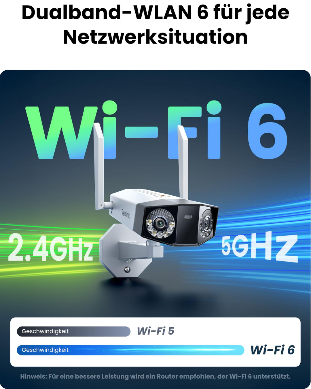 Überwachungskamera Aussen 16MP 180° Panorama Wi-Fi 6 IP67 - Bild 5