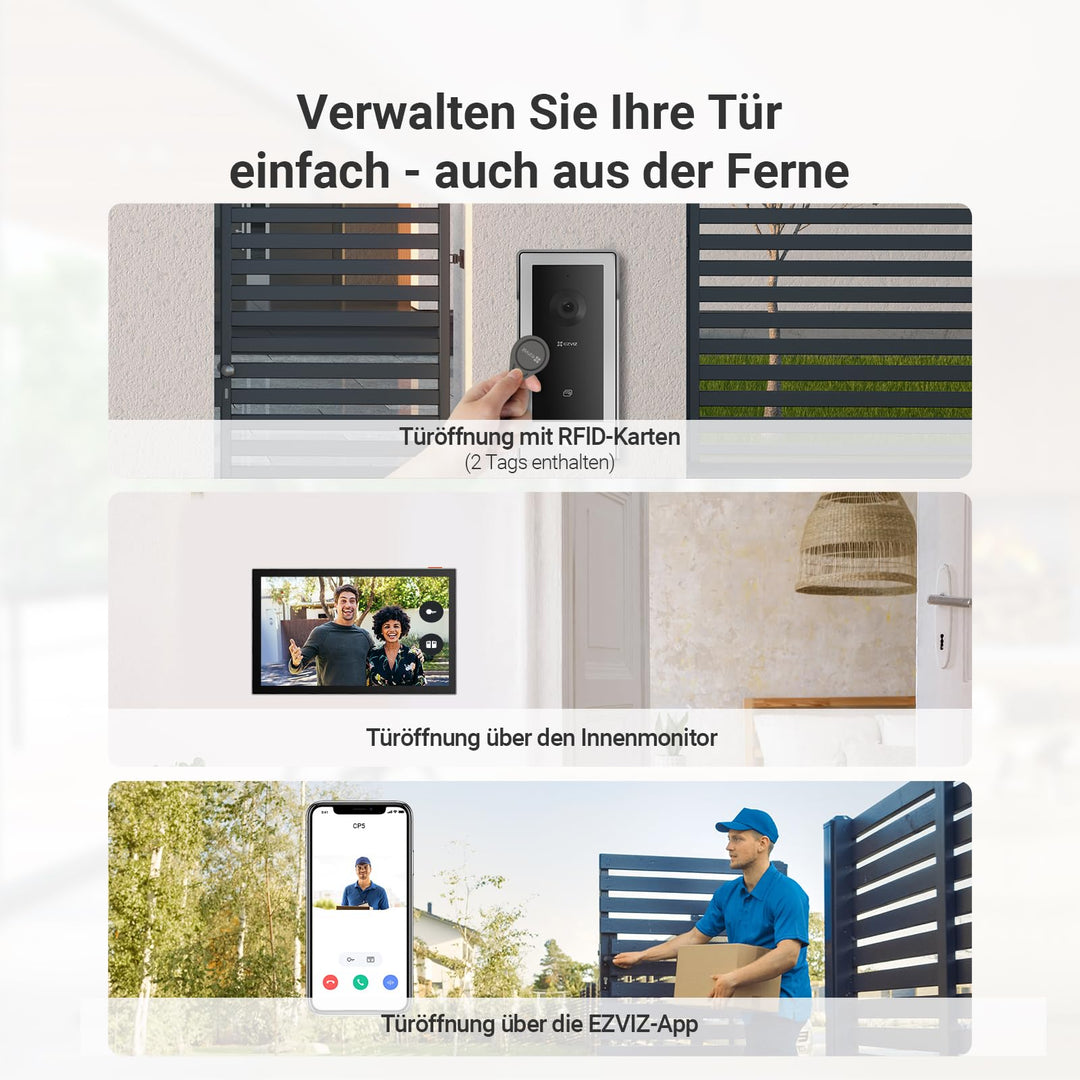 Video-Türsprechanlage WiFi mit 7" Touchscreen und Fernentriegelung - Bild 2