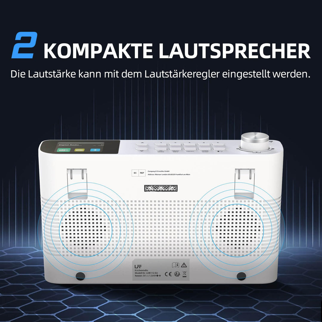 Unterbauradio DAB+ FM Bluetooth Farbdisplay Küche 25x16cm - Bild 5