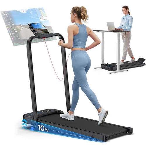 Laufband klappbar 6-in-1 mit 10% Steigung und 3 PS Motor