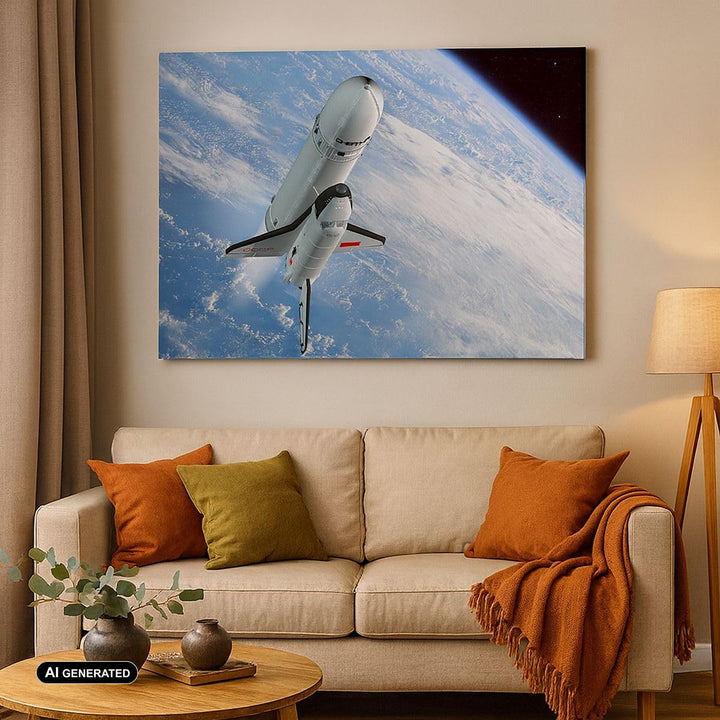 Leinwandbild Weltraum Flugzeuge 70x50 cm aufhängefertig - Bild 4
