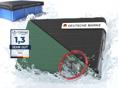Poolabdeckung rechteckig 400x200 cm Solar 2-in-1 UV-beständig