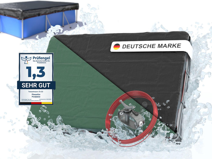 Poolabdeckung rechteckig 400x200 cm Solar 2-in-1 UV-beständig