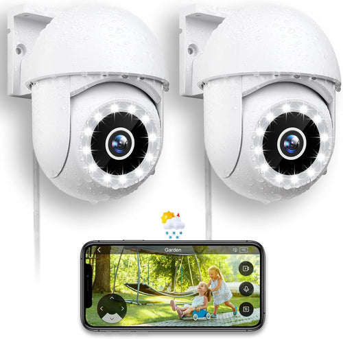 Überwachungskamera Aussen WiFi 6 Dual-Band 2,5K PTZ 2er-Set