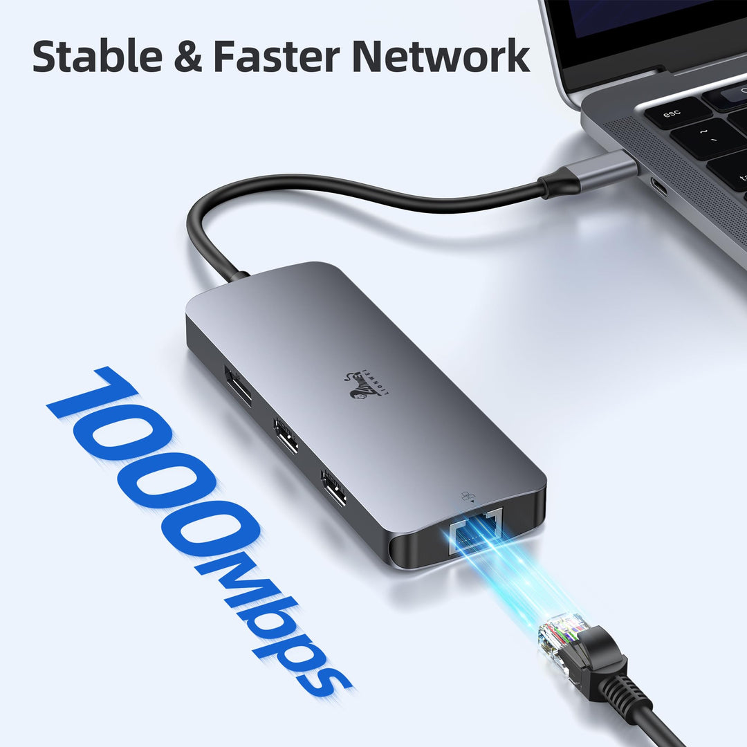 USB-C Dockingstation 8-in-1 Dual HDMI 4K fuer Laptop - Bild 6