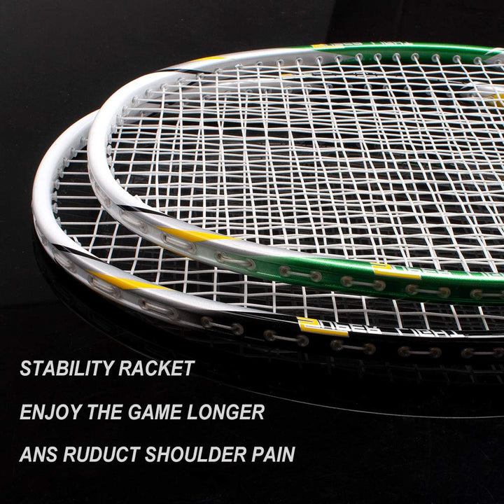 Badminton-Set Kohlefaser 2 Schläger mit Tasche und Federbälle - Bild 6