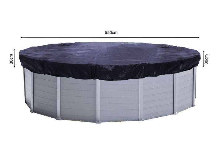 Poolabdeckplane Rund 610 cm Solar PE 200g/m² für 500-560 cm Pools - Bild 7