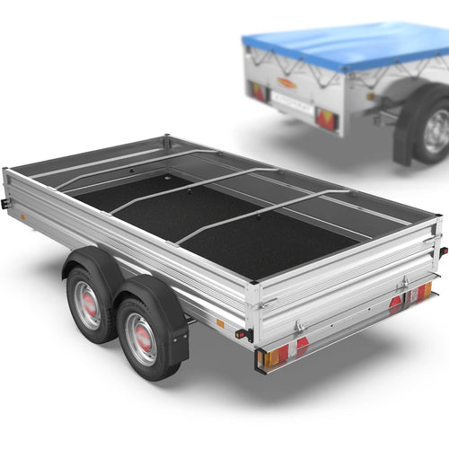 Anhänger Planenbügel Teleskop Aluminium 100–145 cm 3er-Set