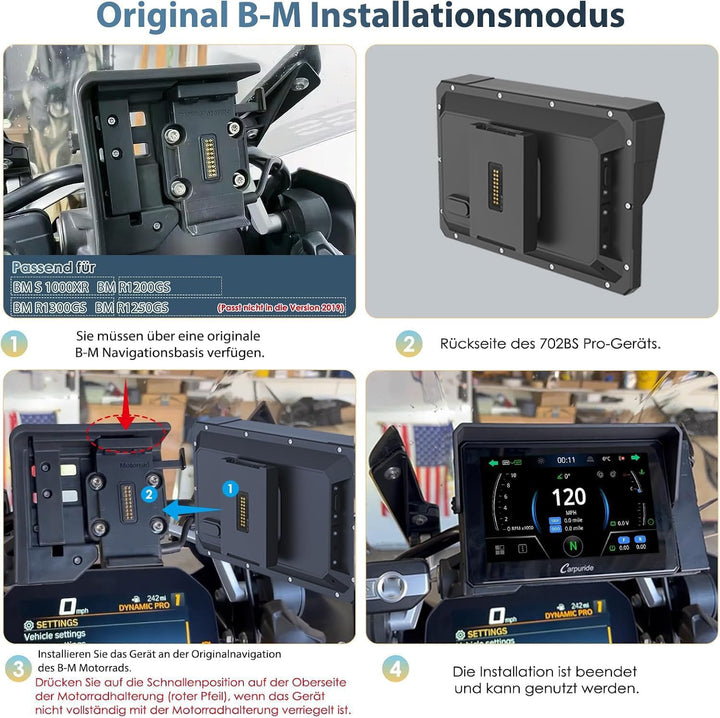 Motorrad CarPlay Bildschirm für BMW R1200GS R1250GS S1000XR R1300GS Wonder Wheel - Bild 7