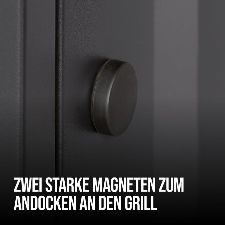 Grilltrolley modular magnetisch mit Rollen 34x47x76cm schwarz - Bild 5