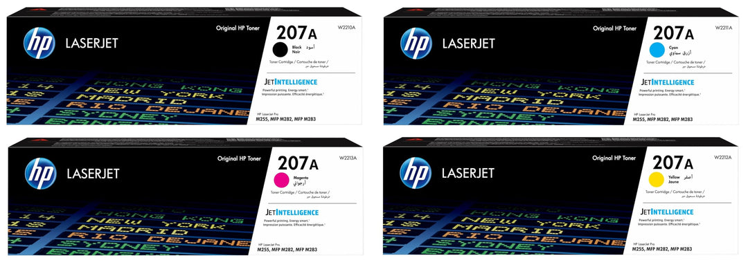 Toner-Set 4er HP 207A Schwarz Cyan Gelb Magenta fuer Color LaserJet Pro