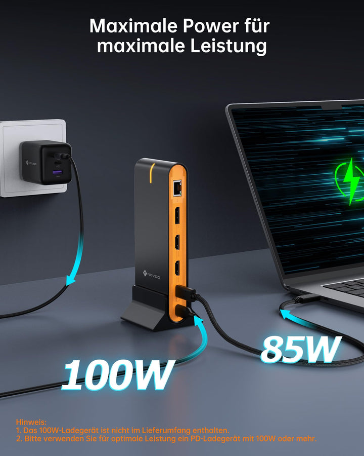 USB-C Docking Station 15-in-1 Triple Monitor 8K DP Dual 4K HDMI - Bild 5