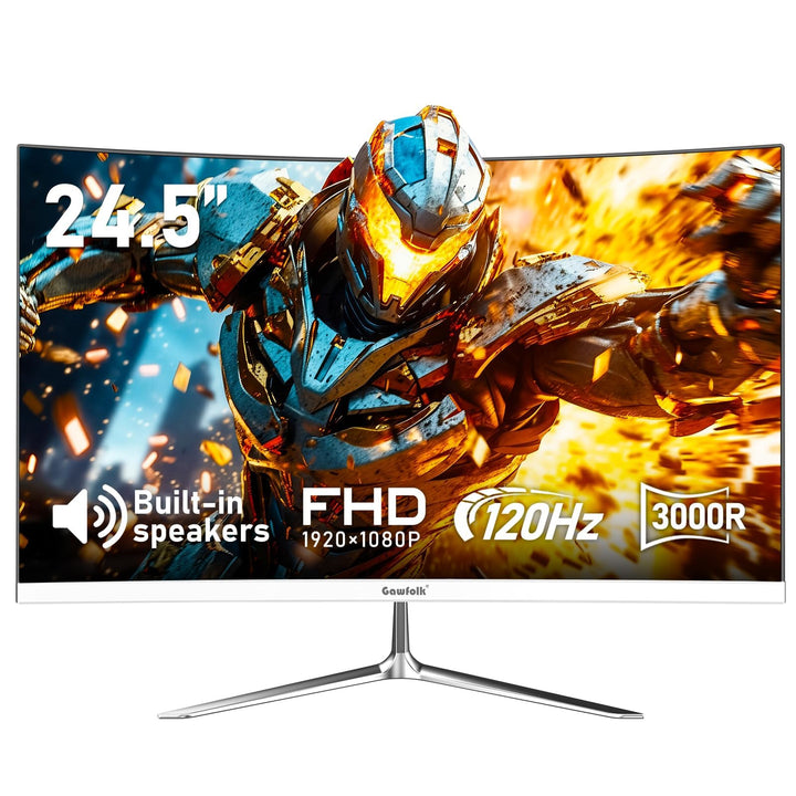 Curved Monitor 24,5 Zoll 120Hz VA-Panel mit Lautsprecher Weiss - Bild 9