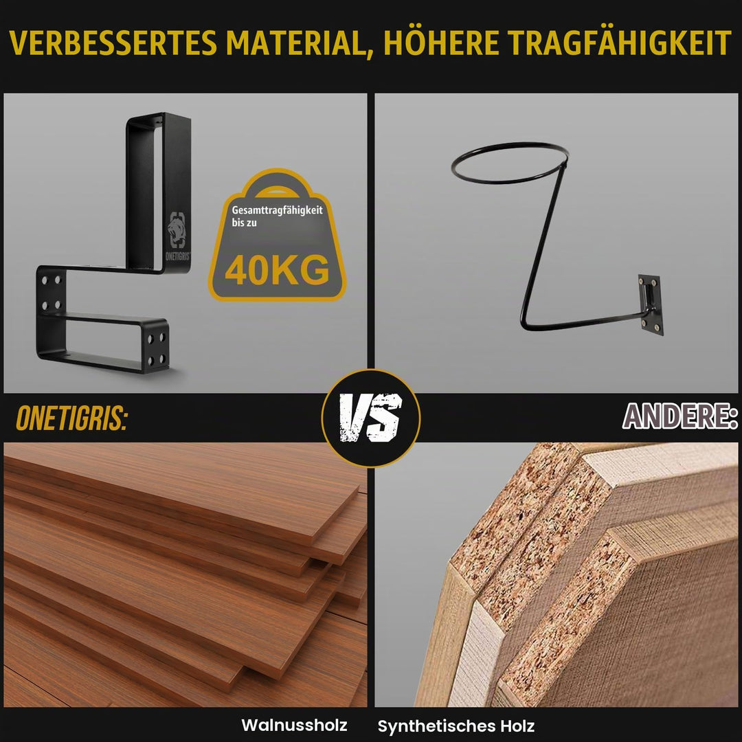 Motorrad Wandgarderobe Holz-Metall für Helm und Jacke 40 kg - Bild 7