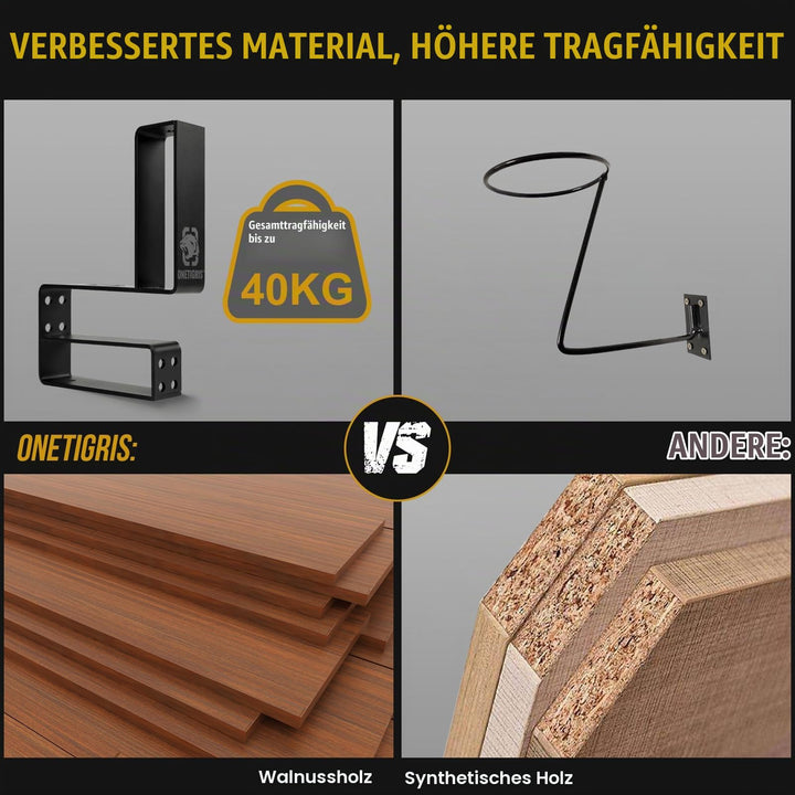 Motorrad Wandgarderobe Holz-Metall für Helm und Jacke 40 kg - Bild 7