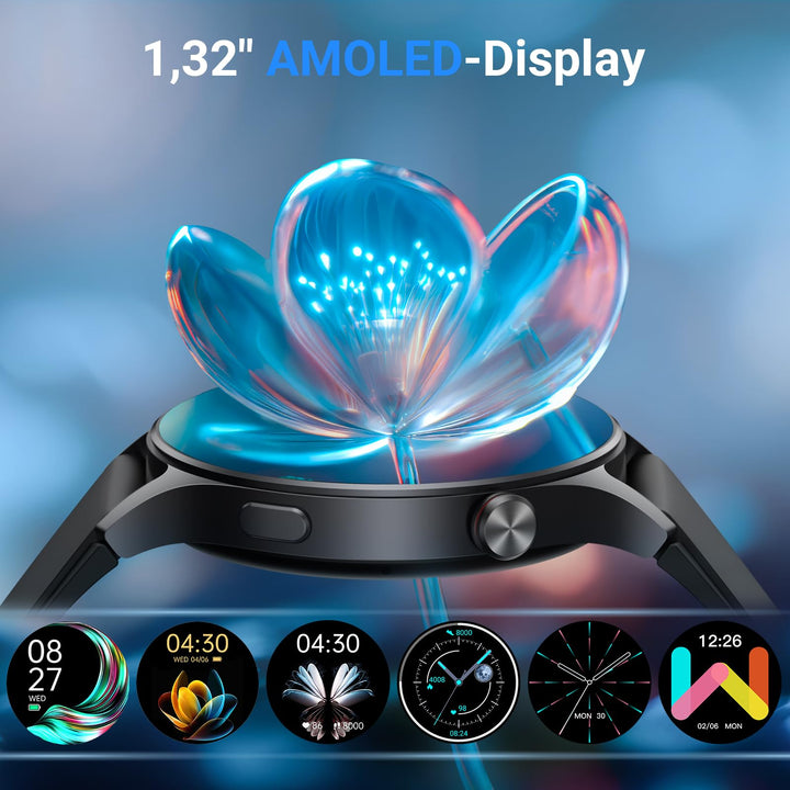 Smartwatch mit Telefonfunktion 1,32" AMOLED 110+ Sportmodi 3ATM - Bild 7