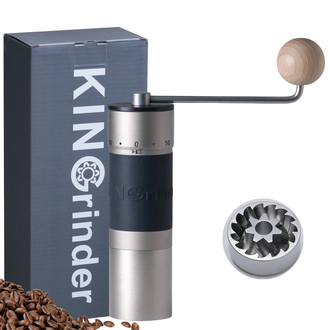 Manuelle Kaffeemühle Stahlmahlwerk 16 µm Klick-Einstellung 60-Klick
