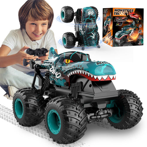 Monster Truck ferngesteuert Dinosaurier 360° Stunts Licht Musik
