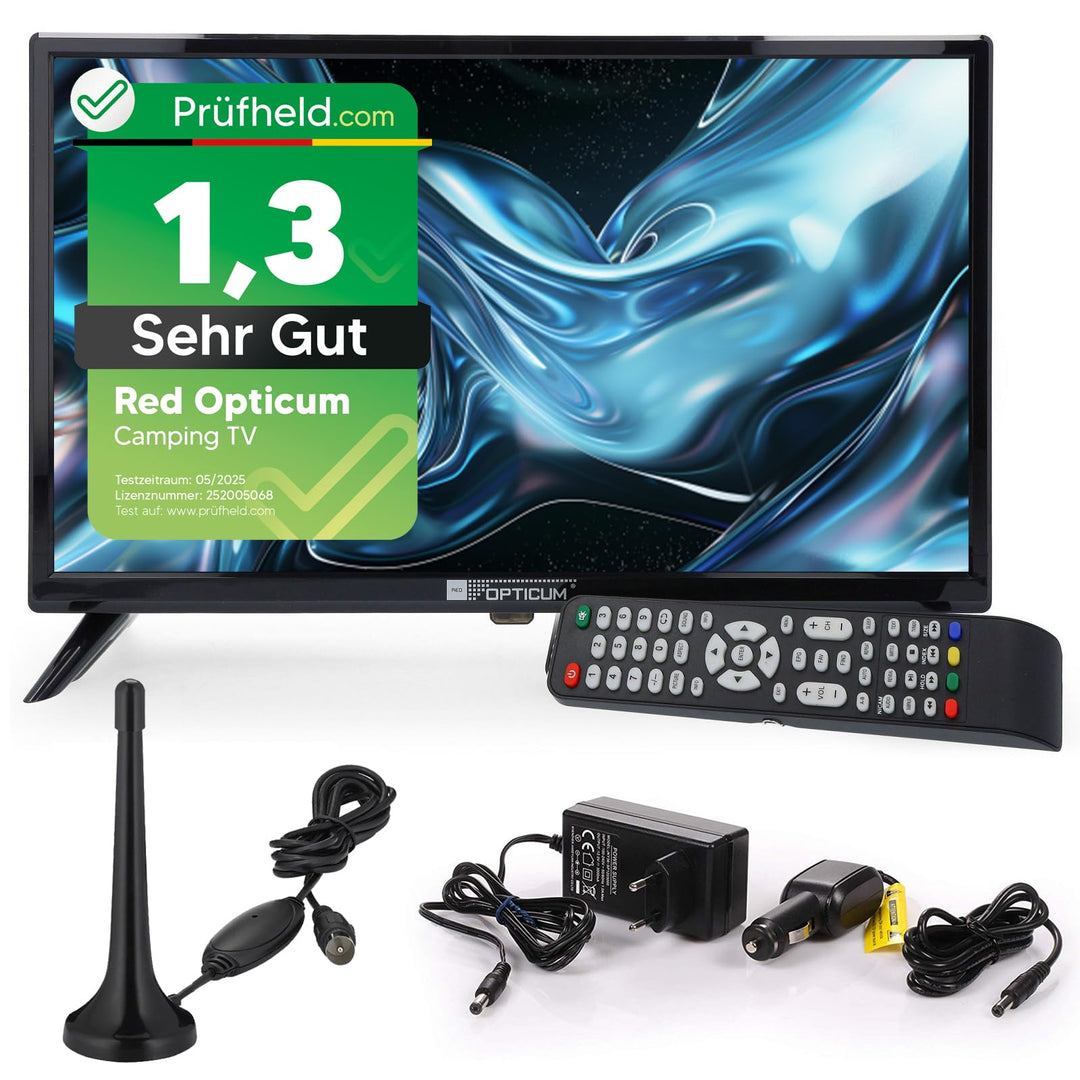 Camping LED TV 19 Zoll Triple Tuner 12V/230V mit PVR und HDMI