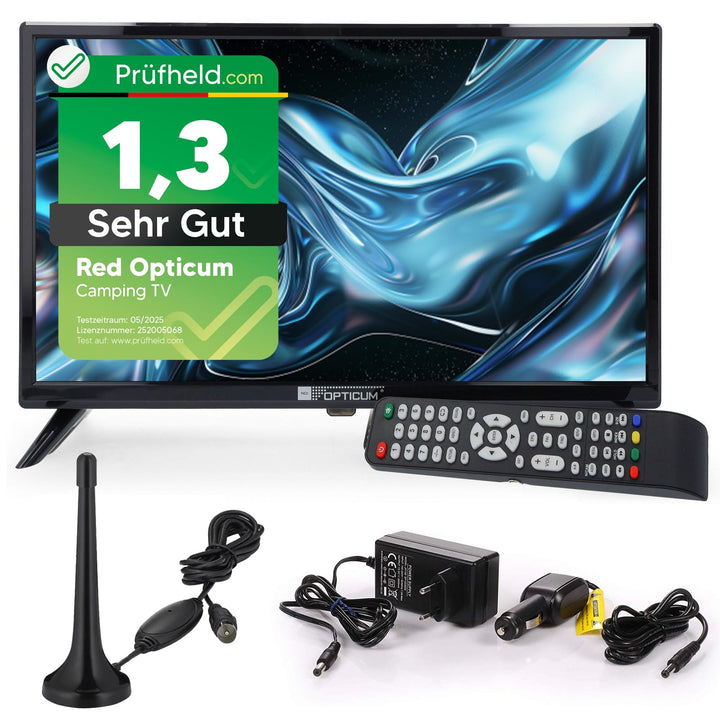 Camping LED TV 19 Zoll Triple Tuner 12V/230V mit PVR und HDMI