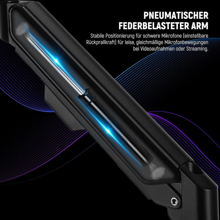 Mikrofon Tischarm flach Aluminium 76.8cm Reichweite 360° drehbar - Bild 4