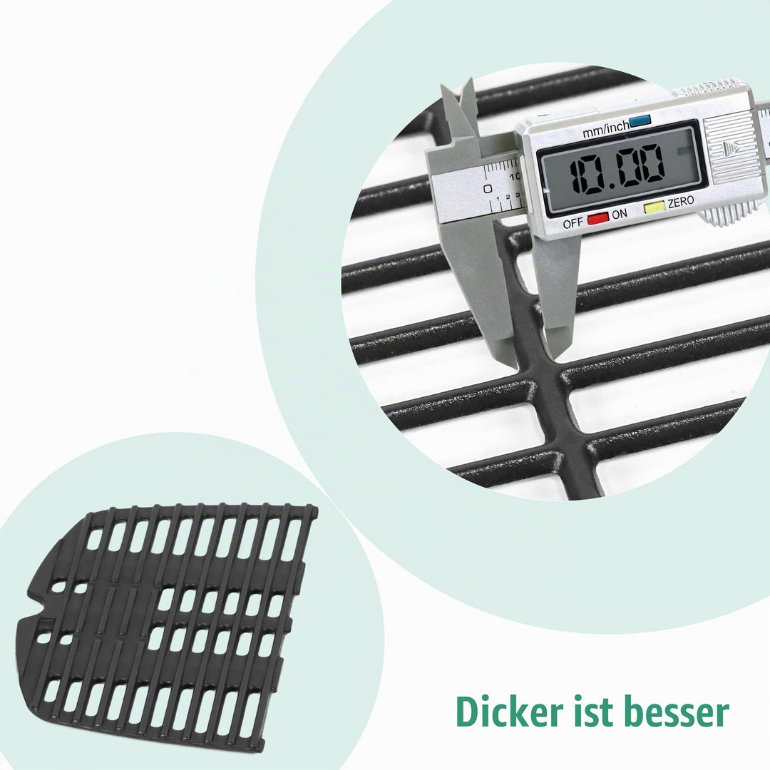 Gusseisen Grillrost für Weber Q300 Q320 Q3000 Q3200 2er-Set - Bild 3