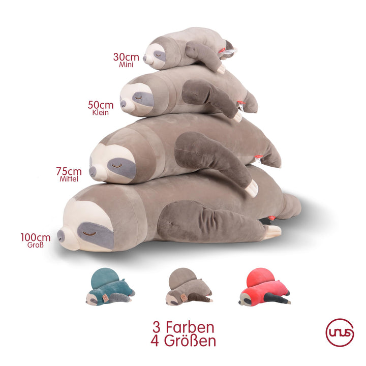 Faultier Kuscheltier Kissen 100 cm Grau als Schwangerschaftskissen - Bild 6