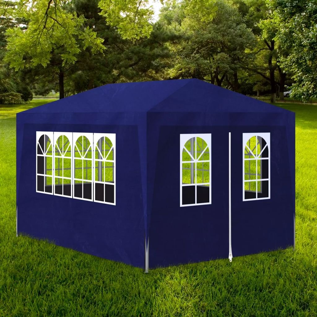 Partyzelt 3x4 m Blau Stahl-Rahmen für Garten und Feste - Bild 2