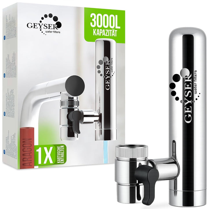 Wasserhahn-Filter Aragon 3000L Chrom mit Umschalthebel