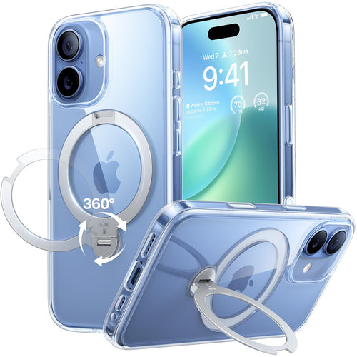 Handyhülle iPhone 17 MagSafe 360° Ständer transparent stoßfest