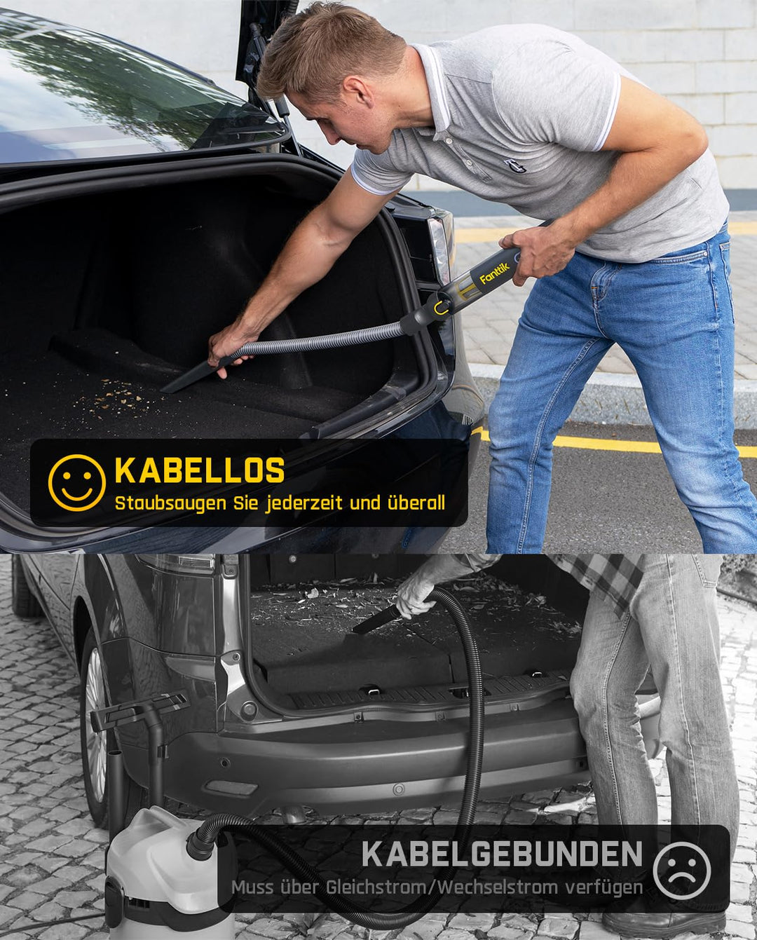 Autostaubsauger kabellos 4-in-1 Mini mit HEPA-Filter 19000 Pa - Bild 3